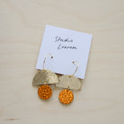 Sunrise hoop earrings in metallic copper