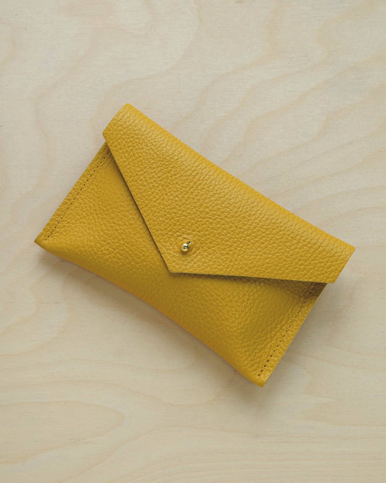 Mustard Yellow leather everyday purse