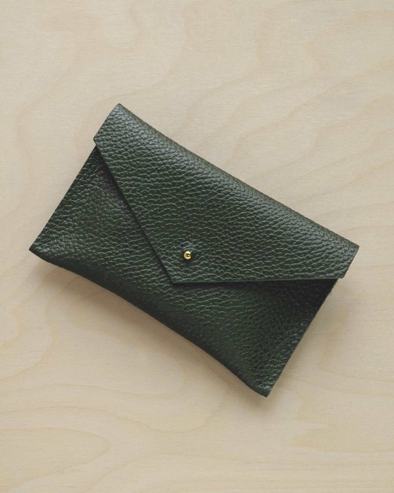 Pine Green Leather everyday purse
