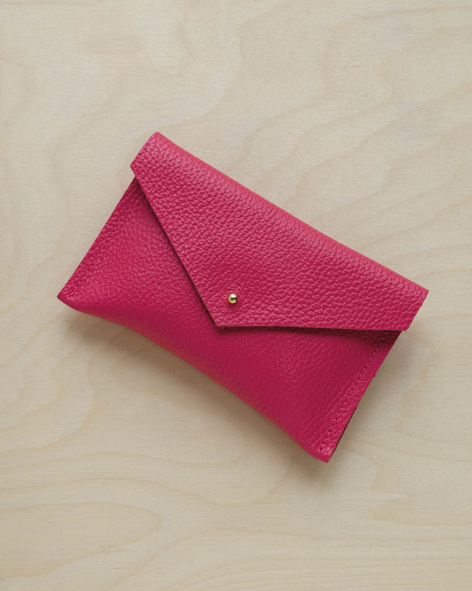 Raspberry Pink leather everyday purse.