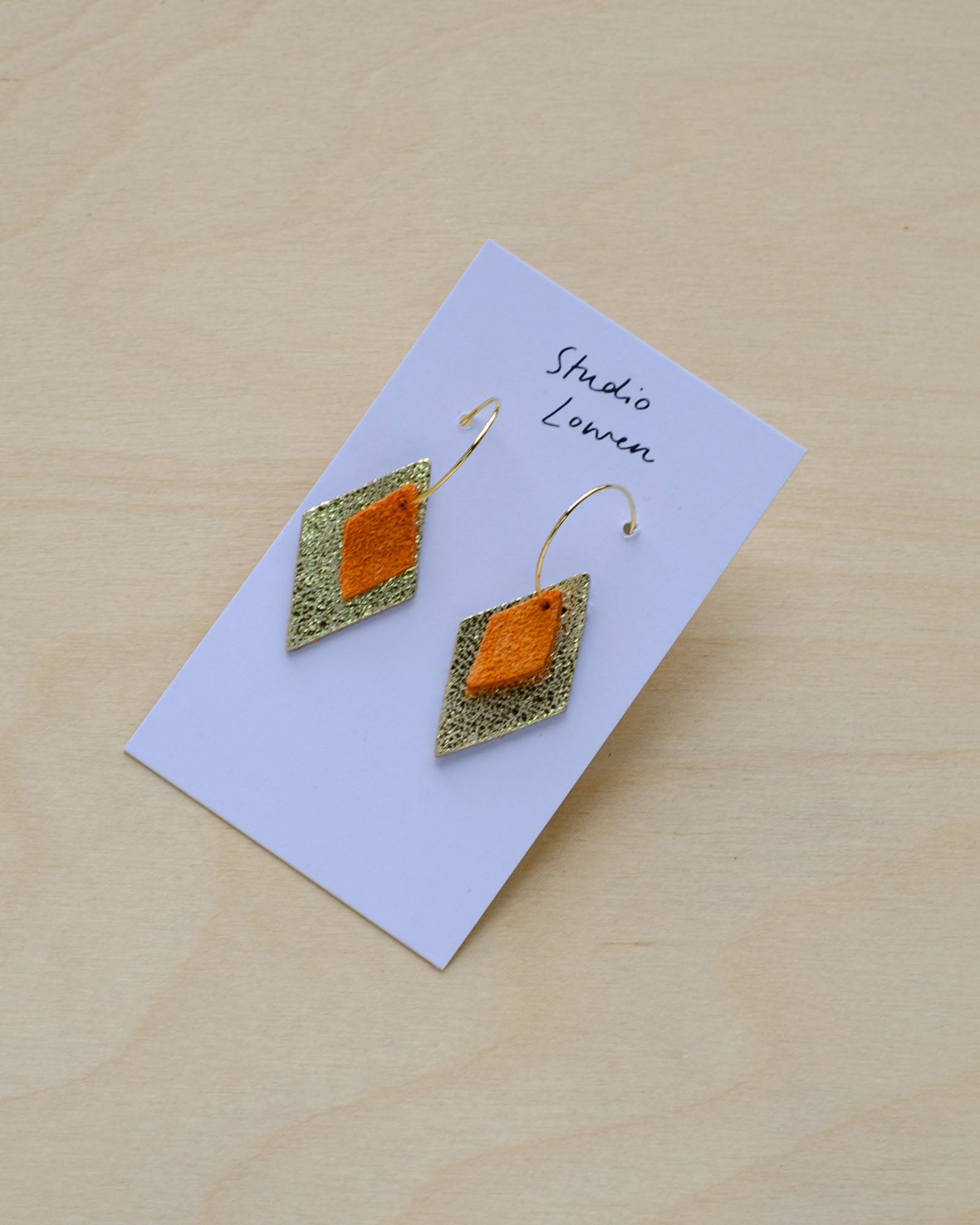 Bea Hoop Earrings in Clementine Orange