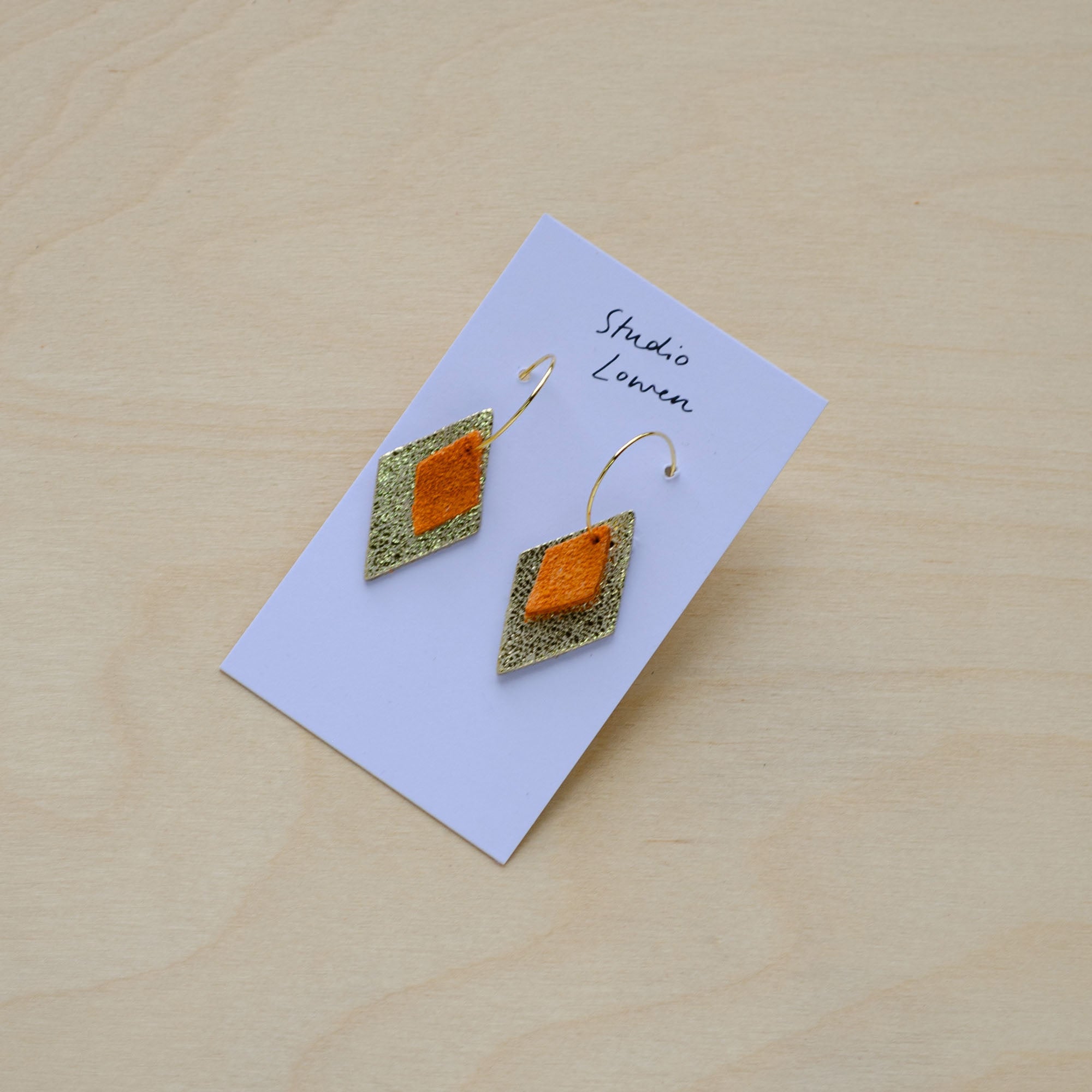Bea Hoop Earrings in Clementine Orange