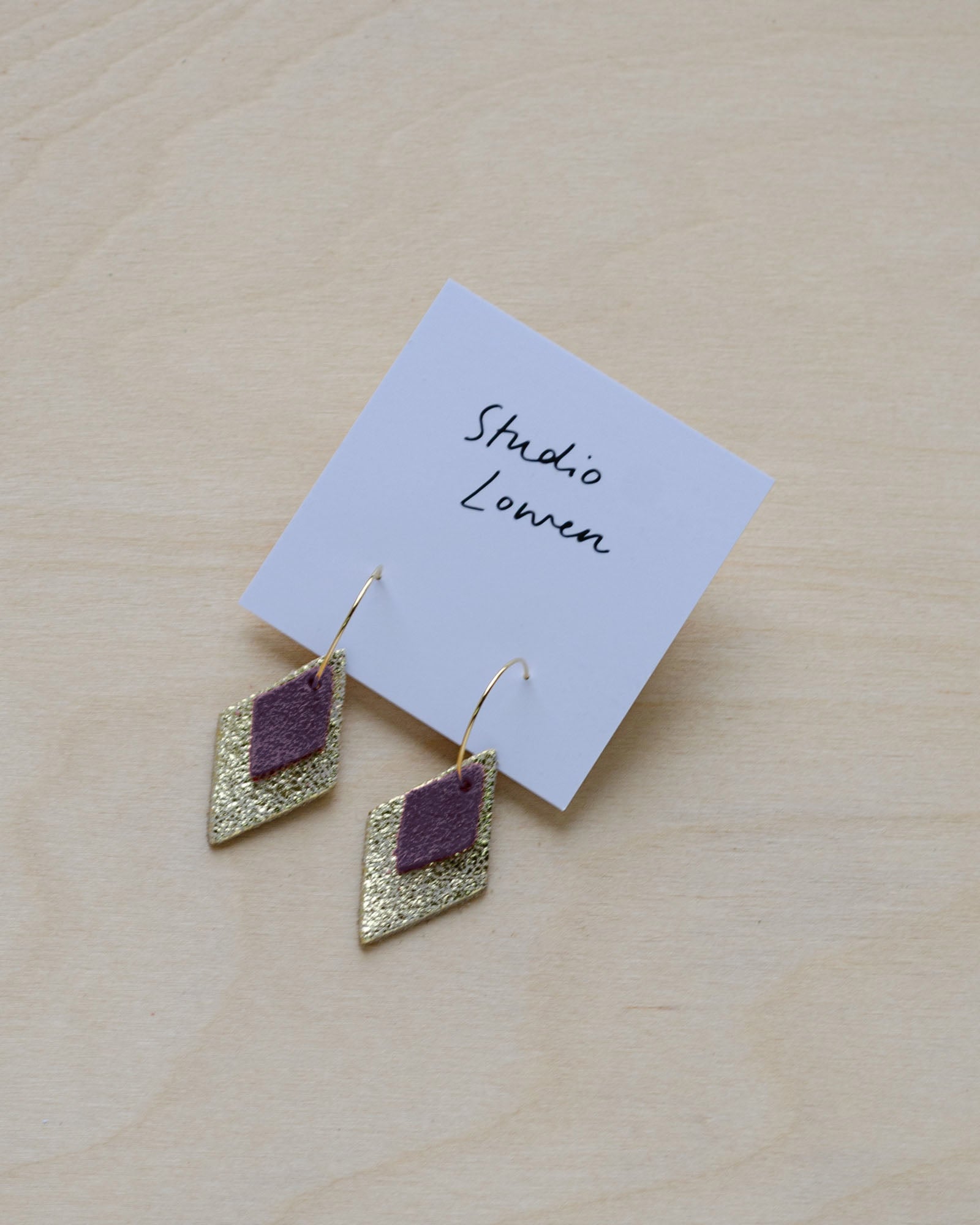Bea Hoop Earrings in Grape Purple