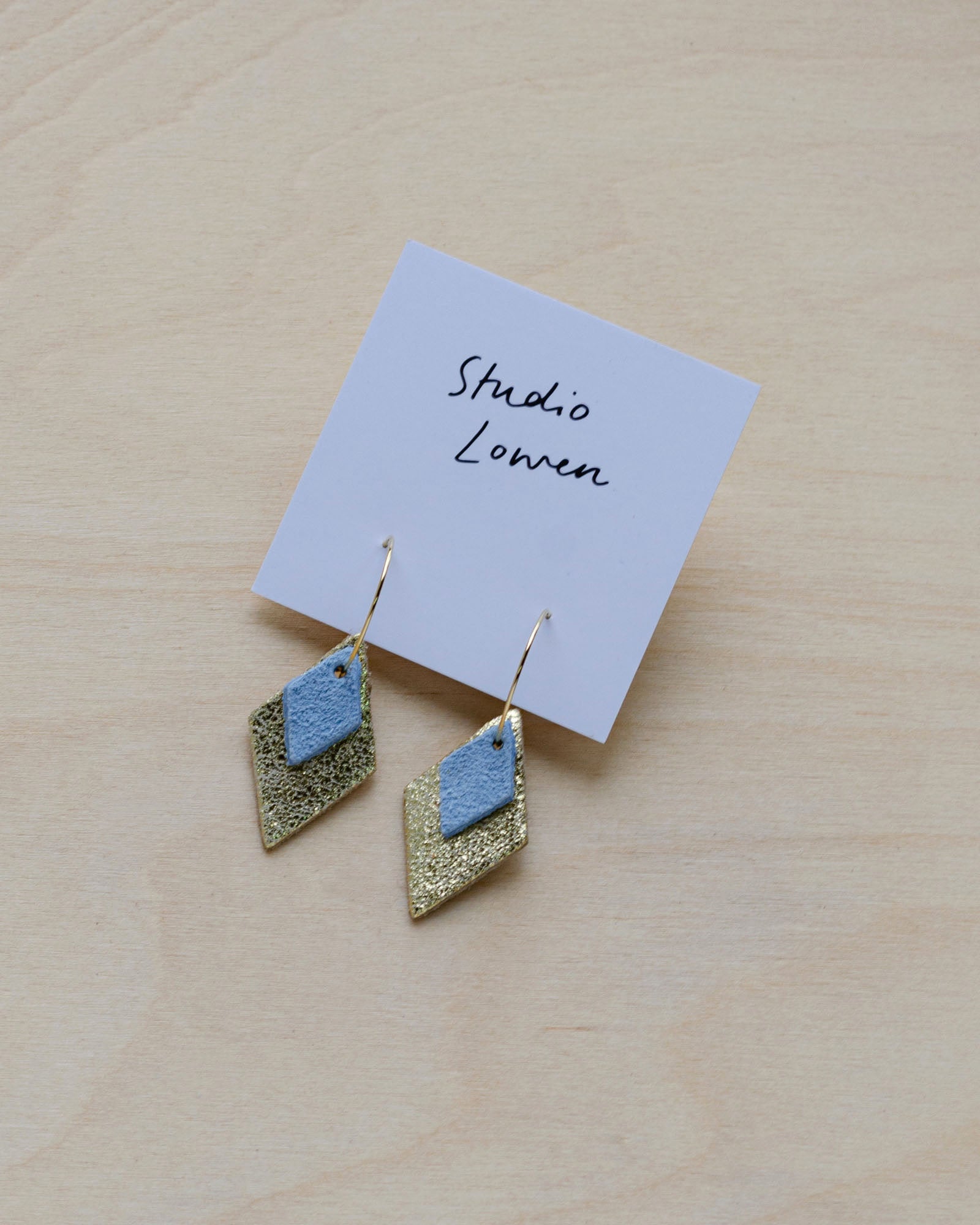 Bea Hoop Earring in Pale Blue