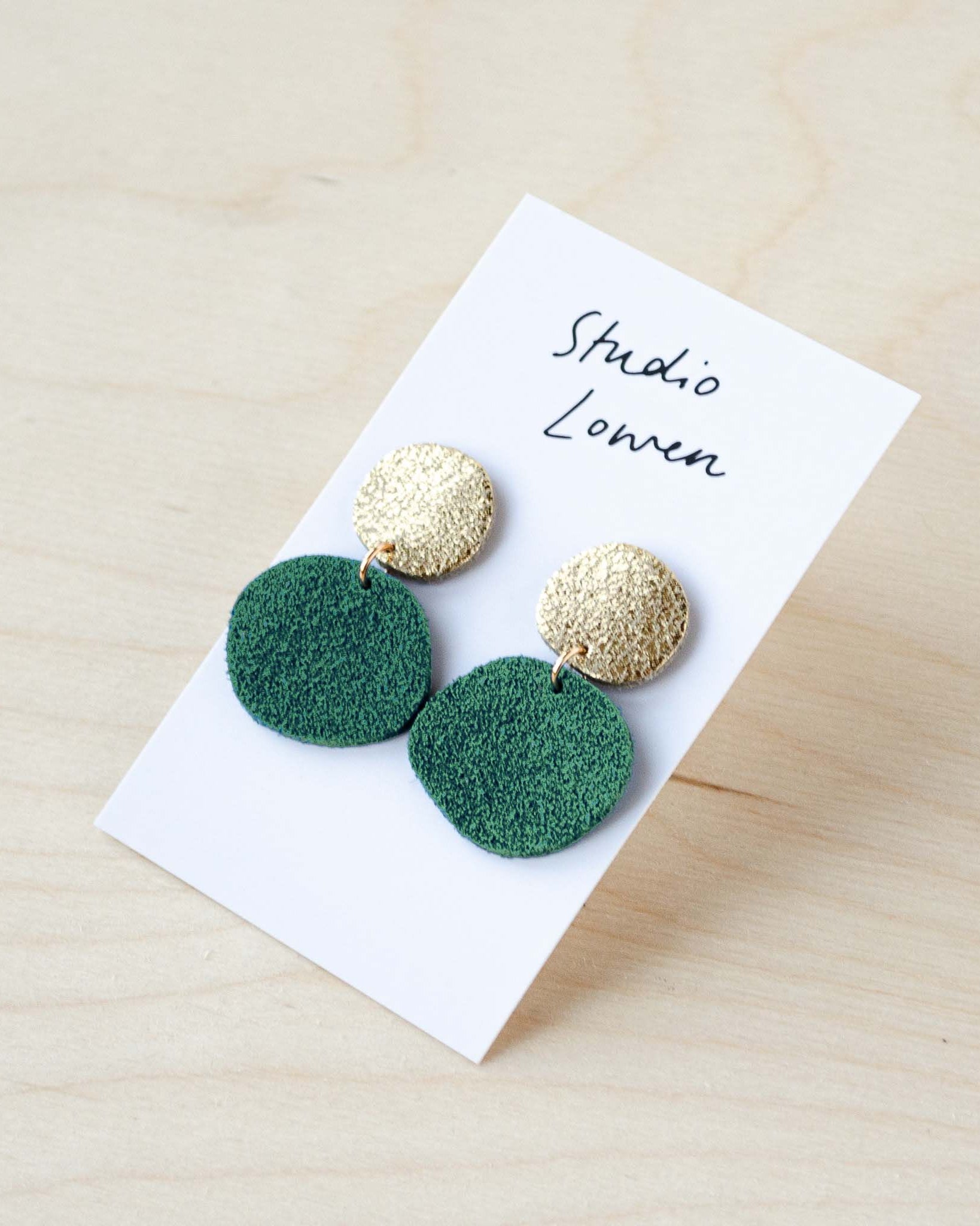 Bili Pop Earrings in Jade Green