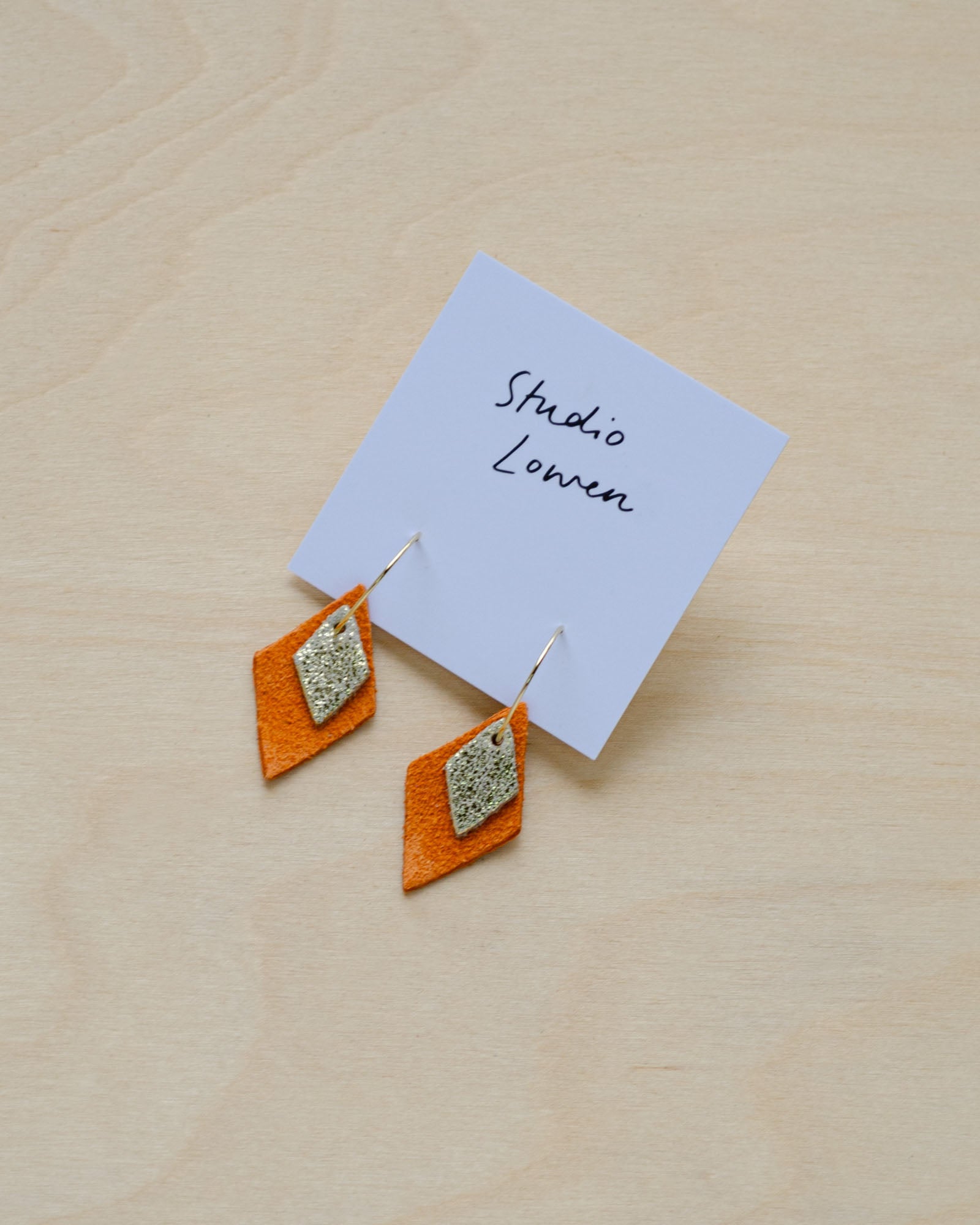 Lia Hoop Earrings in Clementine Orange