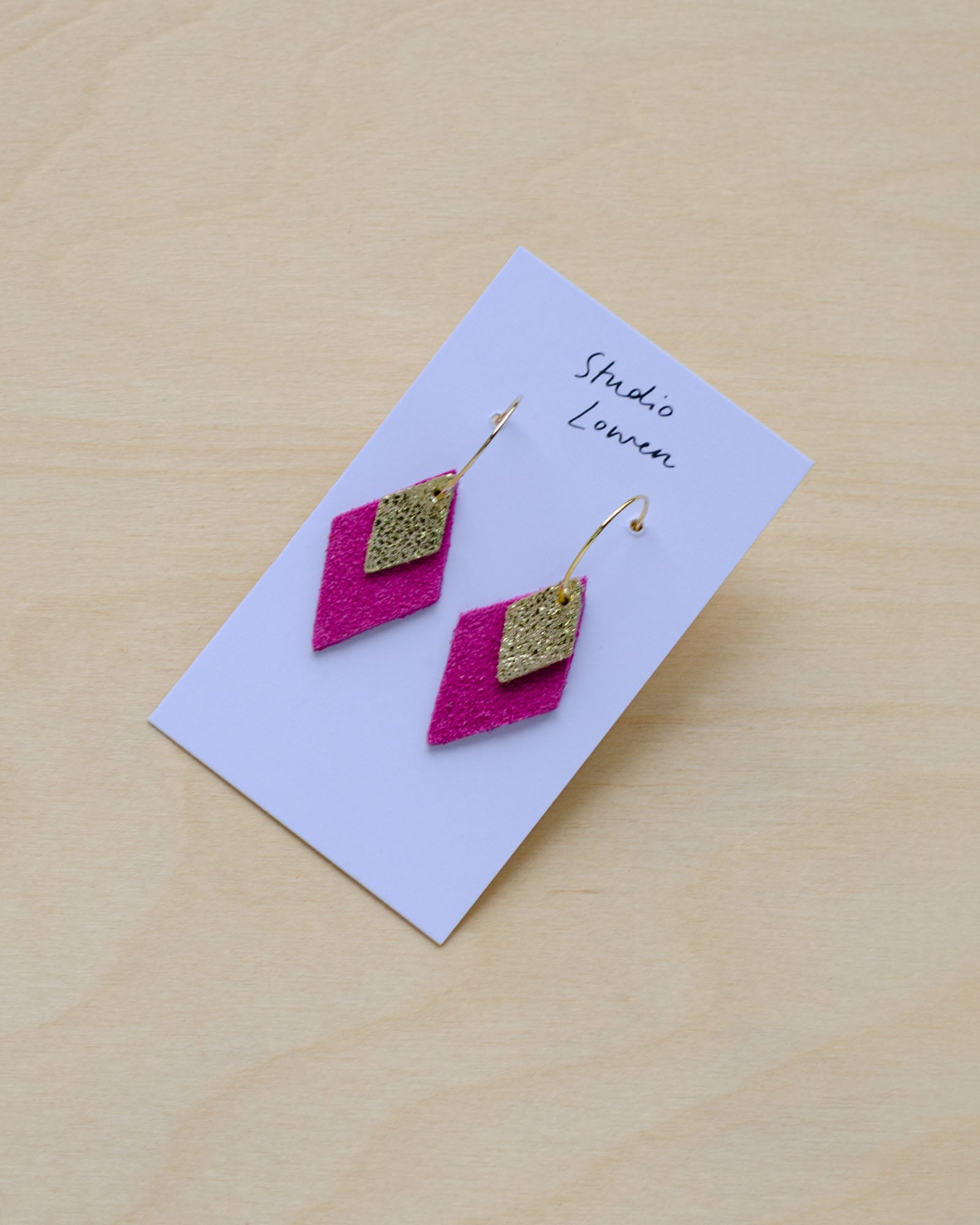 Lia Hoop Earrings in Fuchsia Pink