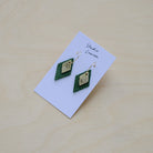 Lia Hoop Earrings in Moss Green