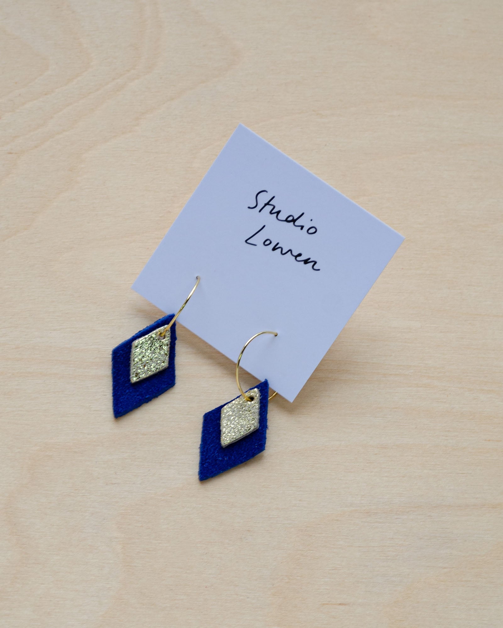 Lia Hoop Earrings in Ultramarine Blue