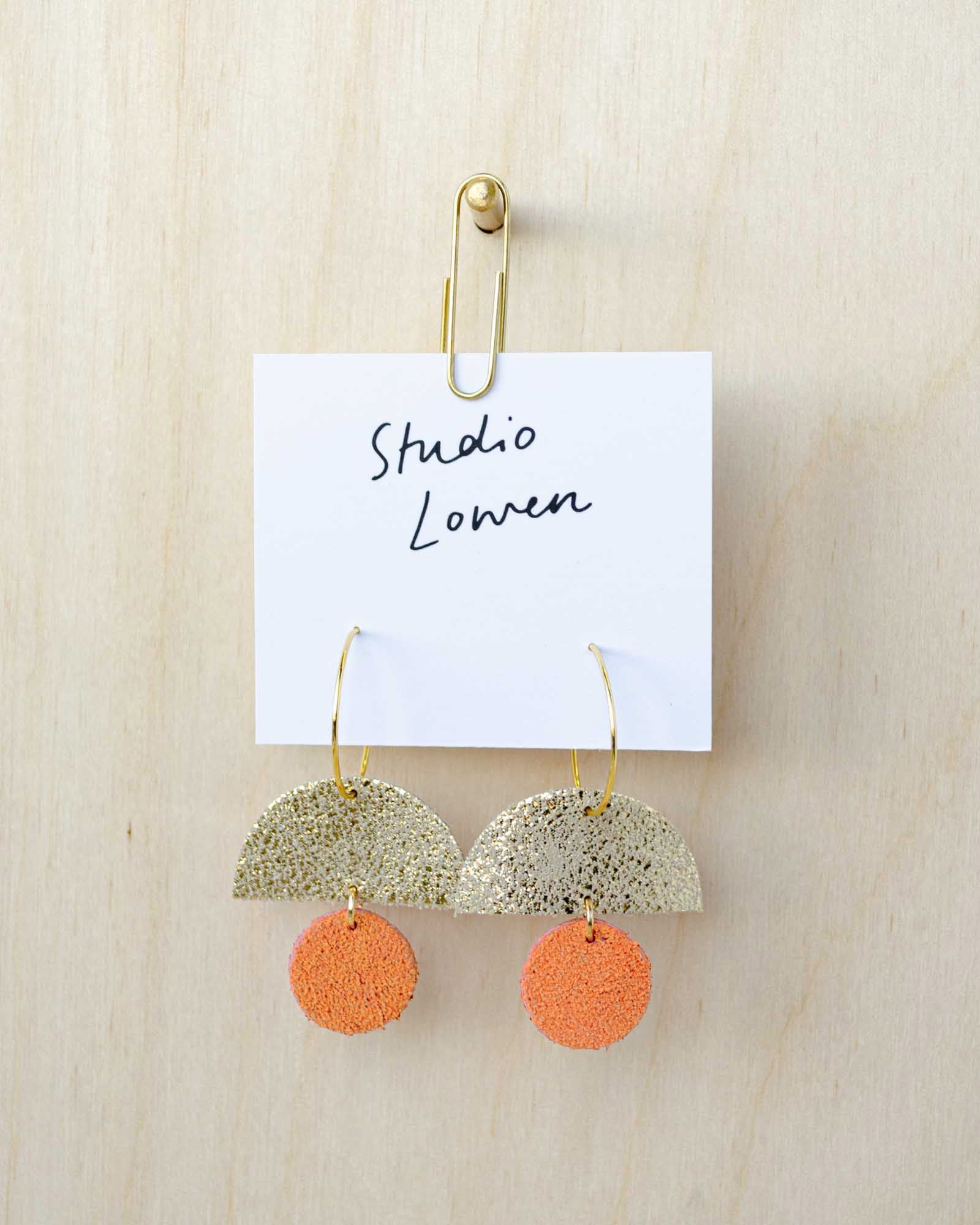 Sunrise Hoops in Clementine Orange