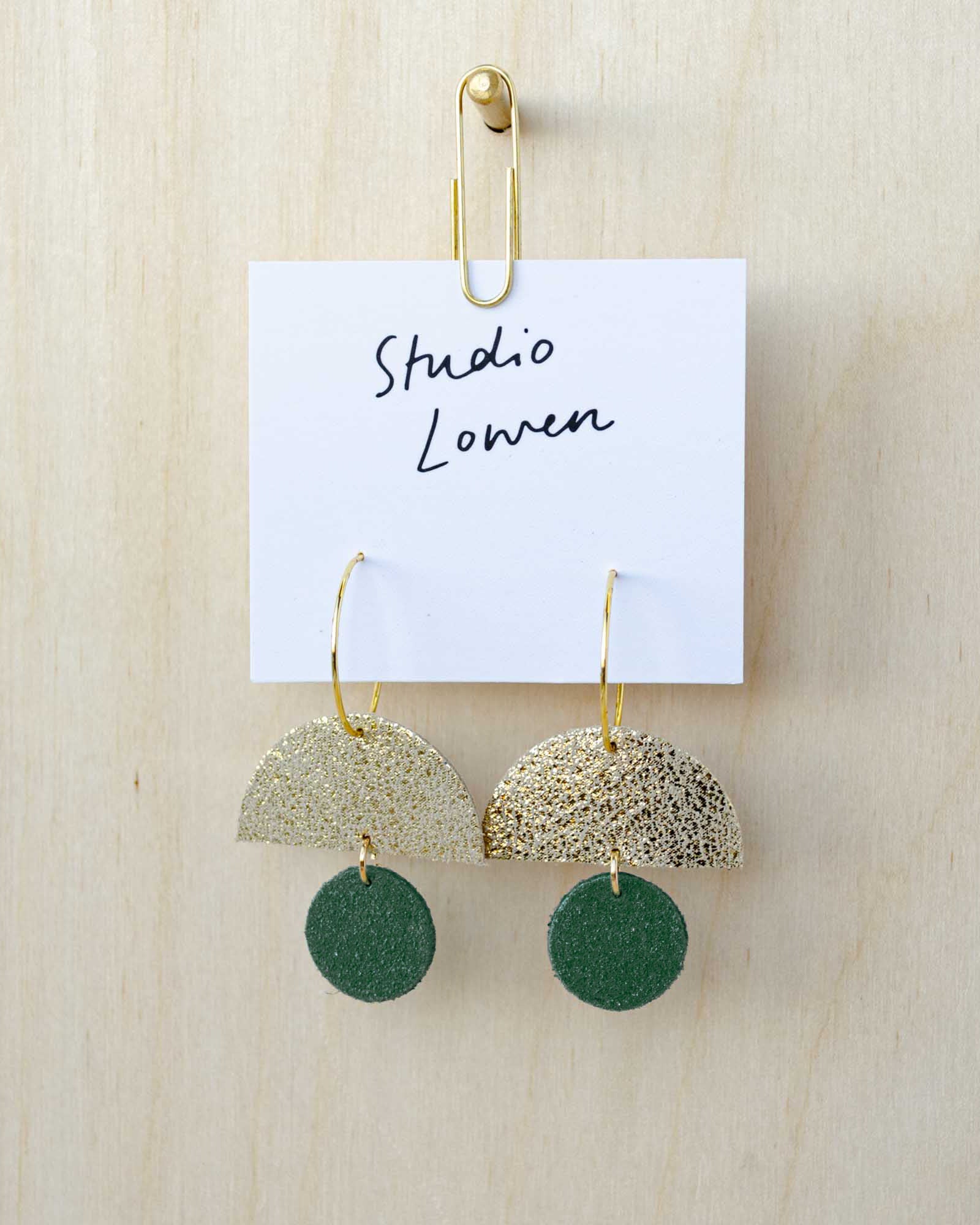Sunrise Hoops In Moss Green