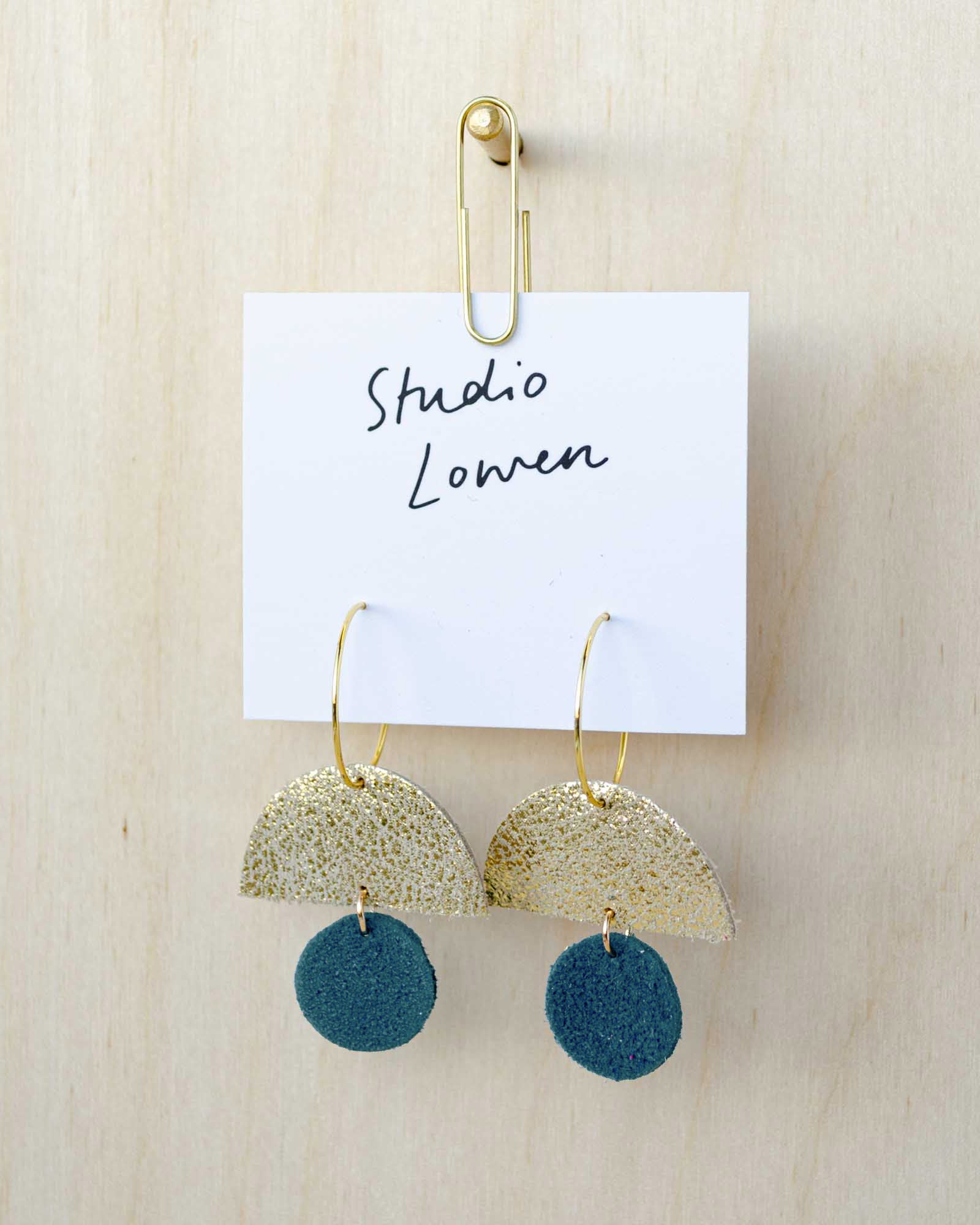 Sunrise Hoops in Teal