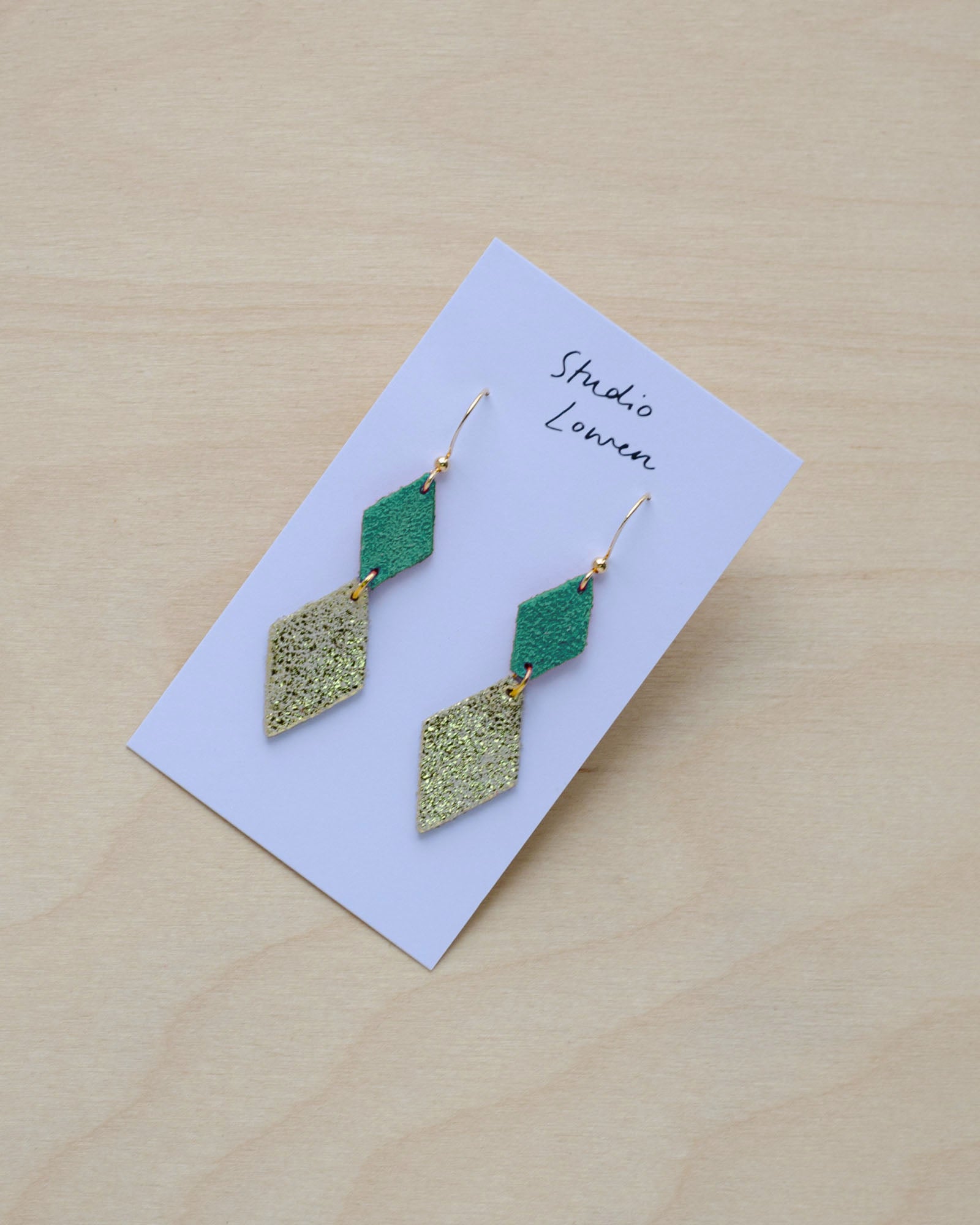 Sofie Dangle Earrings in Jade Green