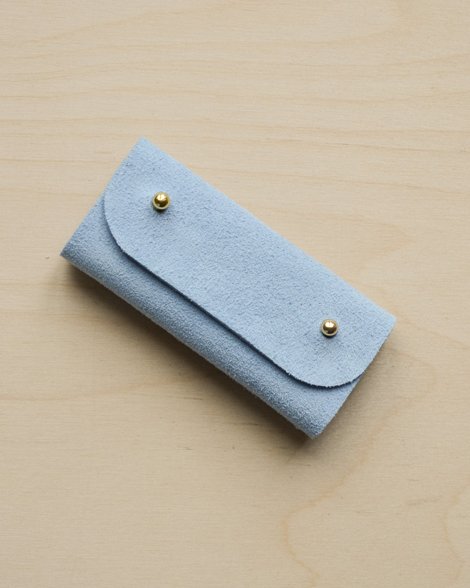 Pale Blue sewing needle case.