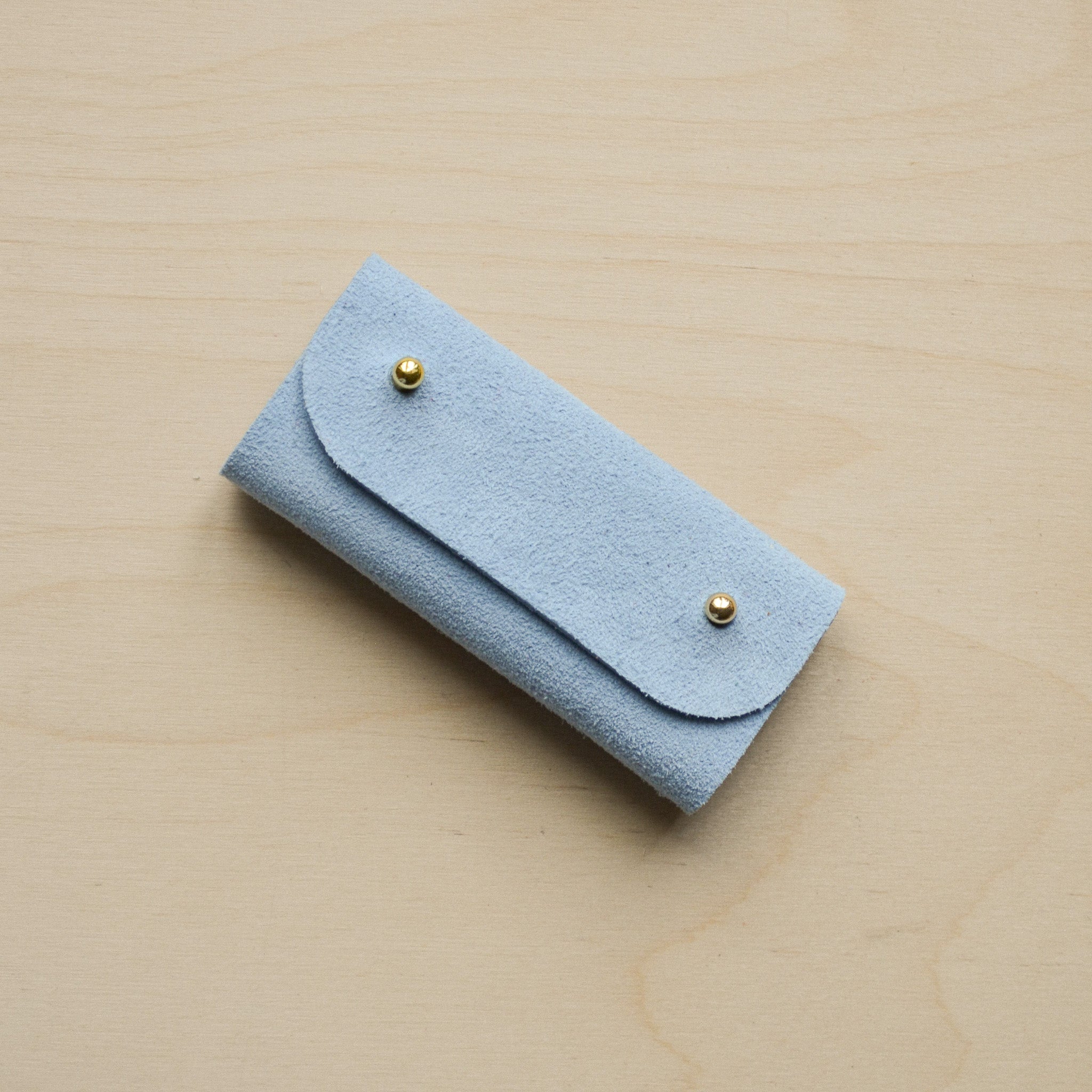 Pale Blue sewing needle case.