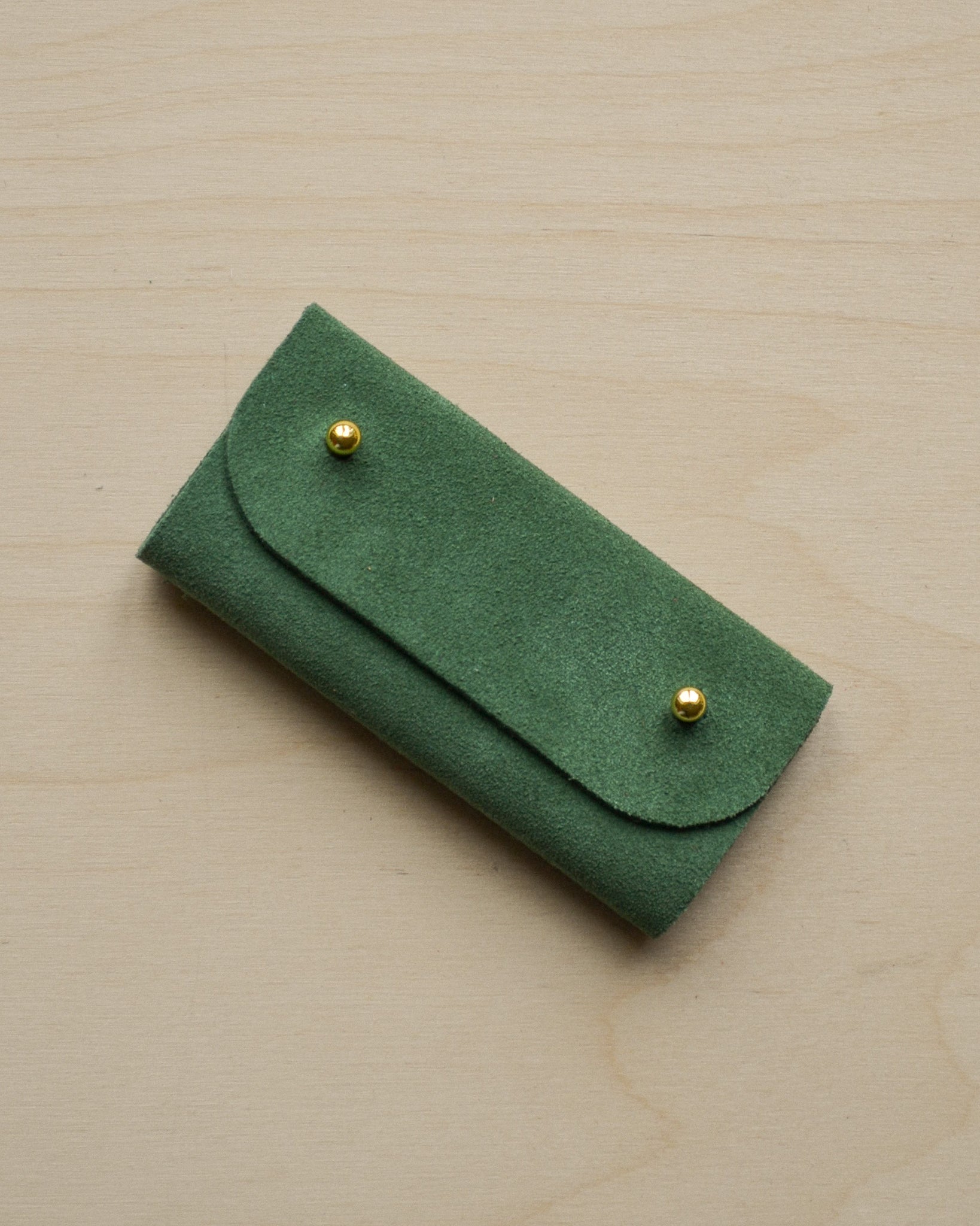 Moss green sewing needle case