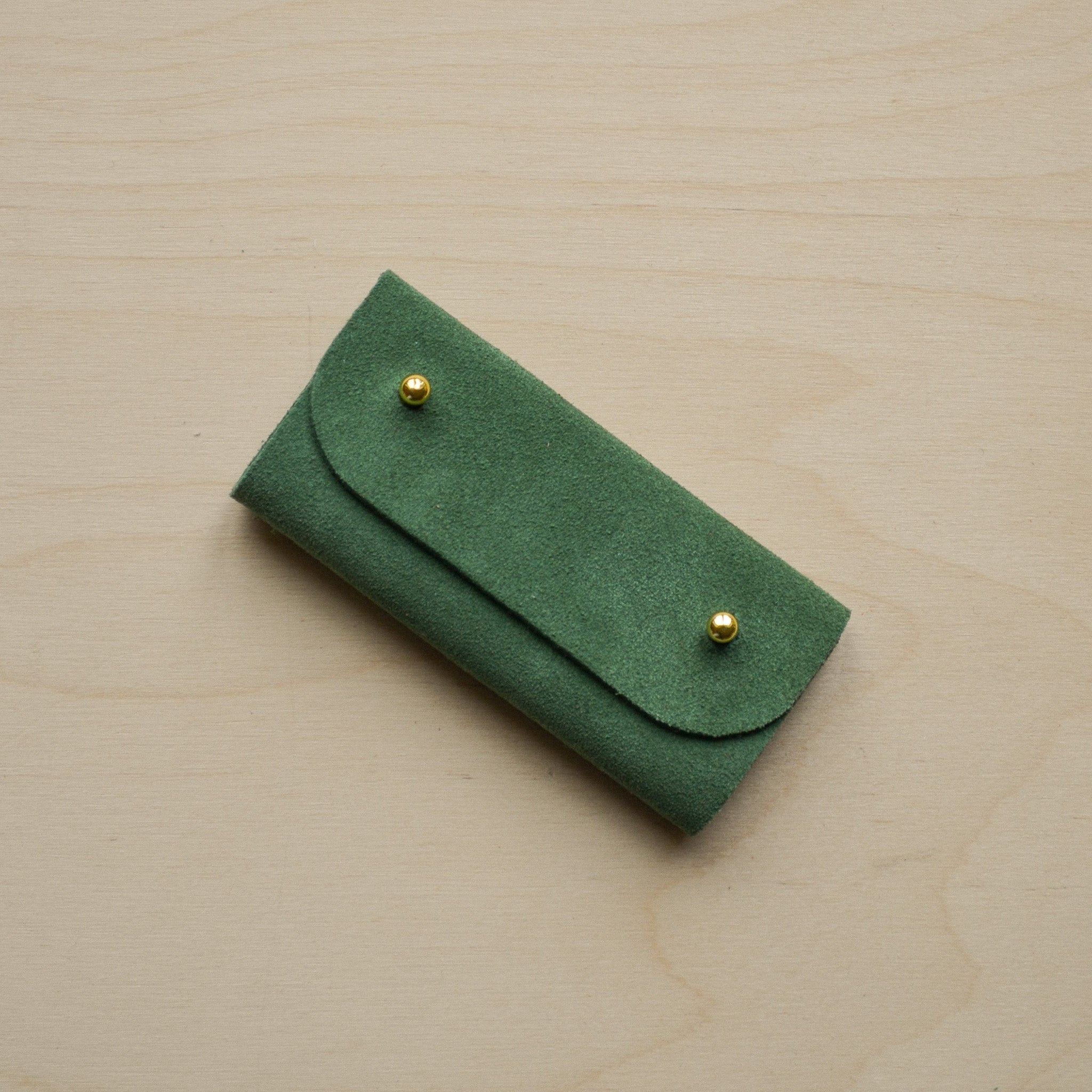 Moss green sewing needle case