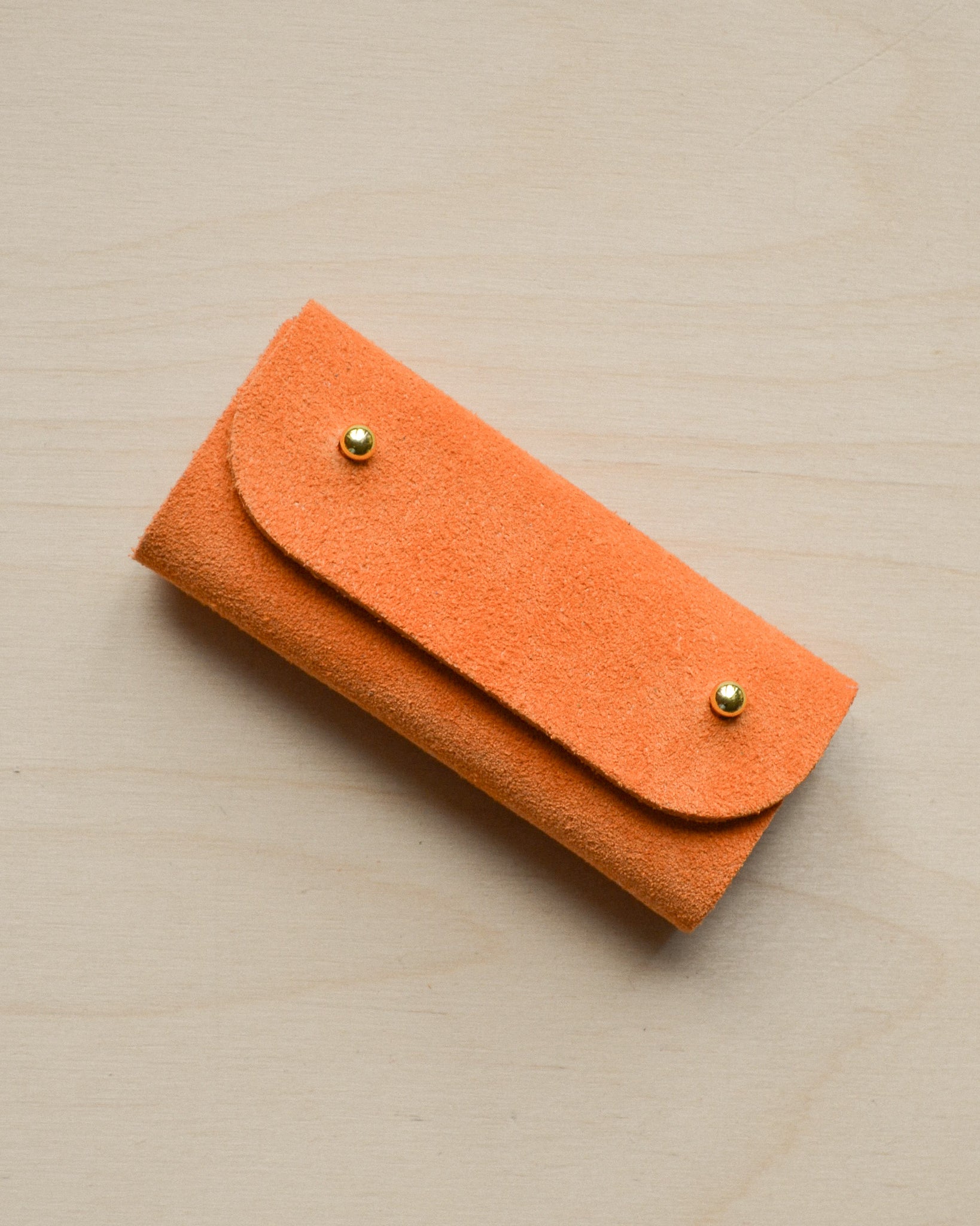 Orange sewing needle case