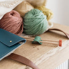 Moss Green knitting needle holder