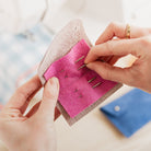 Pale Pink Leather Mini Sewing Needle Case