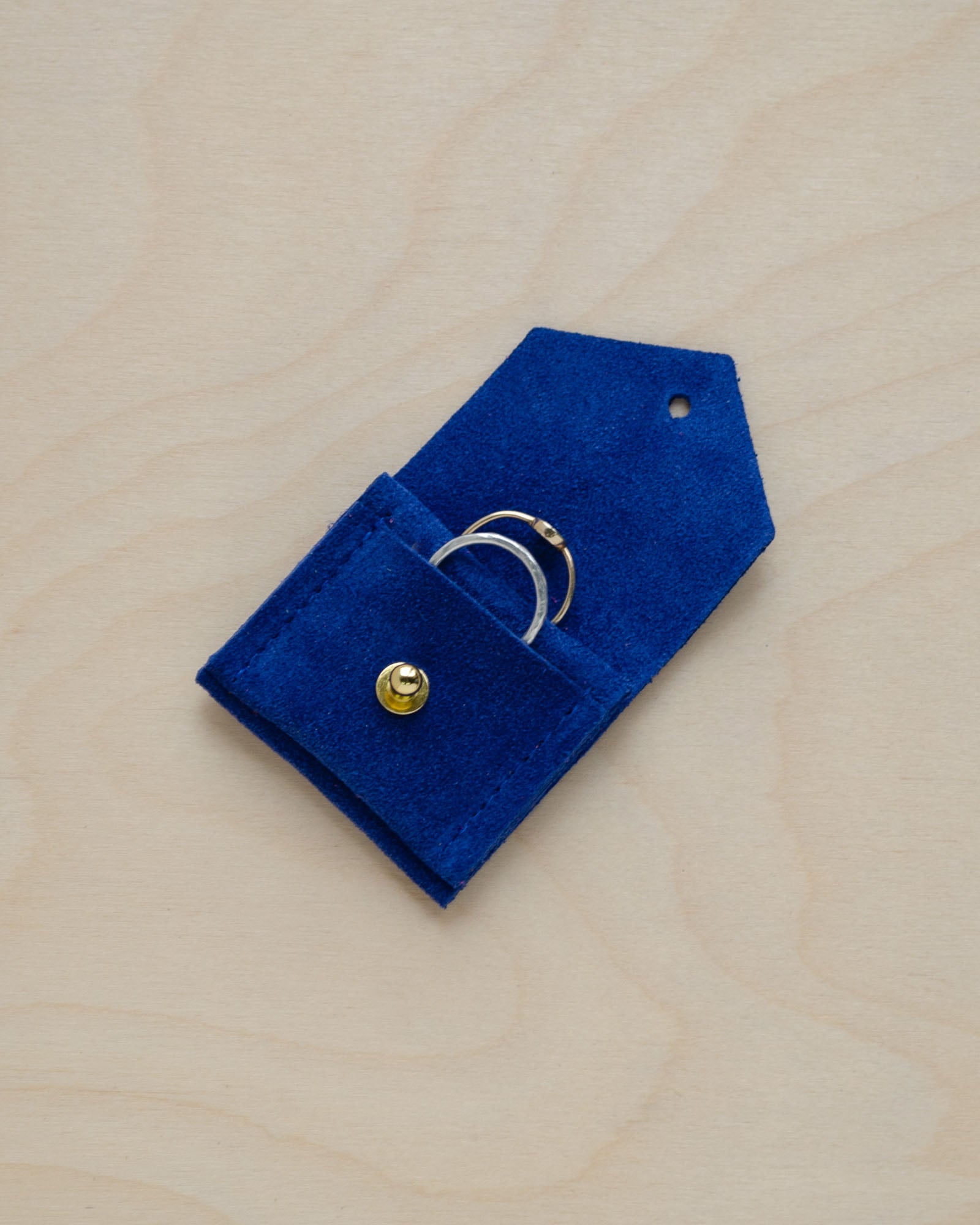 Ultramarine Blue Wedding Rich Pouch in suede.