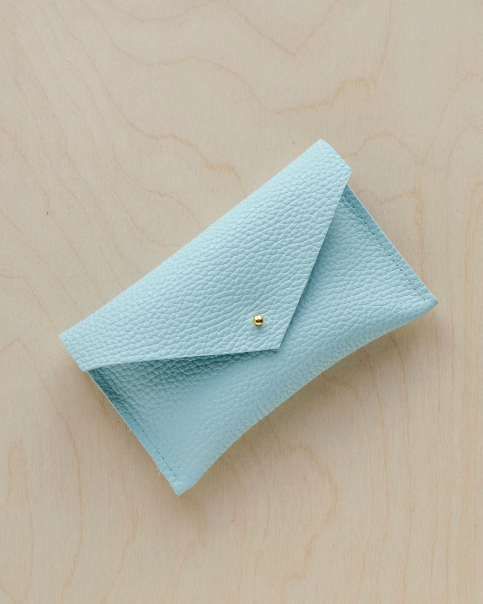 Leather Everyday Purse in Seaglass.