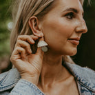 Sunrise hoop earrings in olive