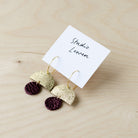 Sunrise hoop earrings in metallic berry