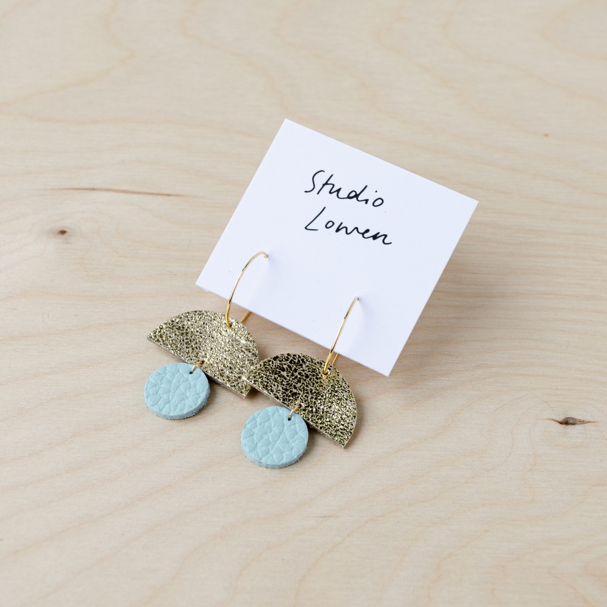 Sunrise hoops in seaglass.