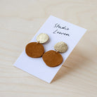 Bili Pop Earrings in Tan Brown