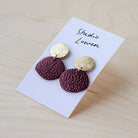 Bili Pop Earrings in Metallic Berry