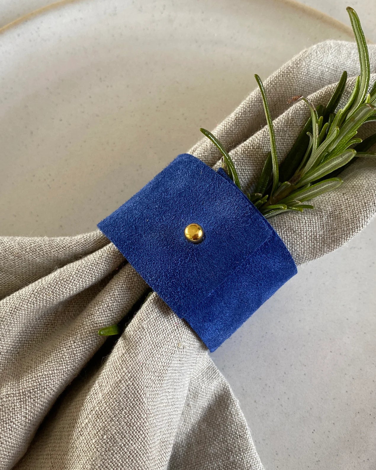 Ultramarine napkin ring.