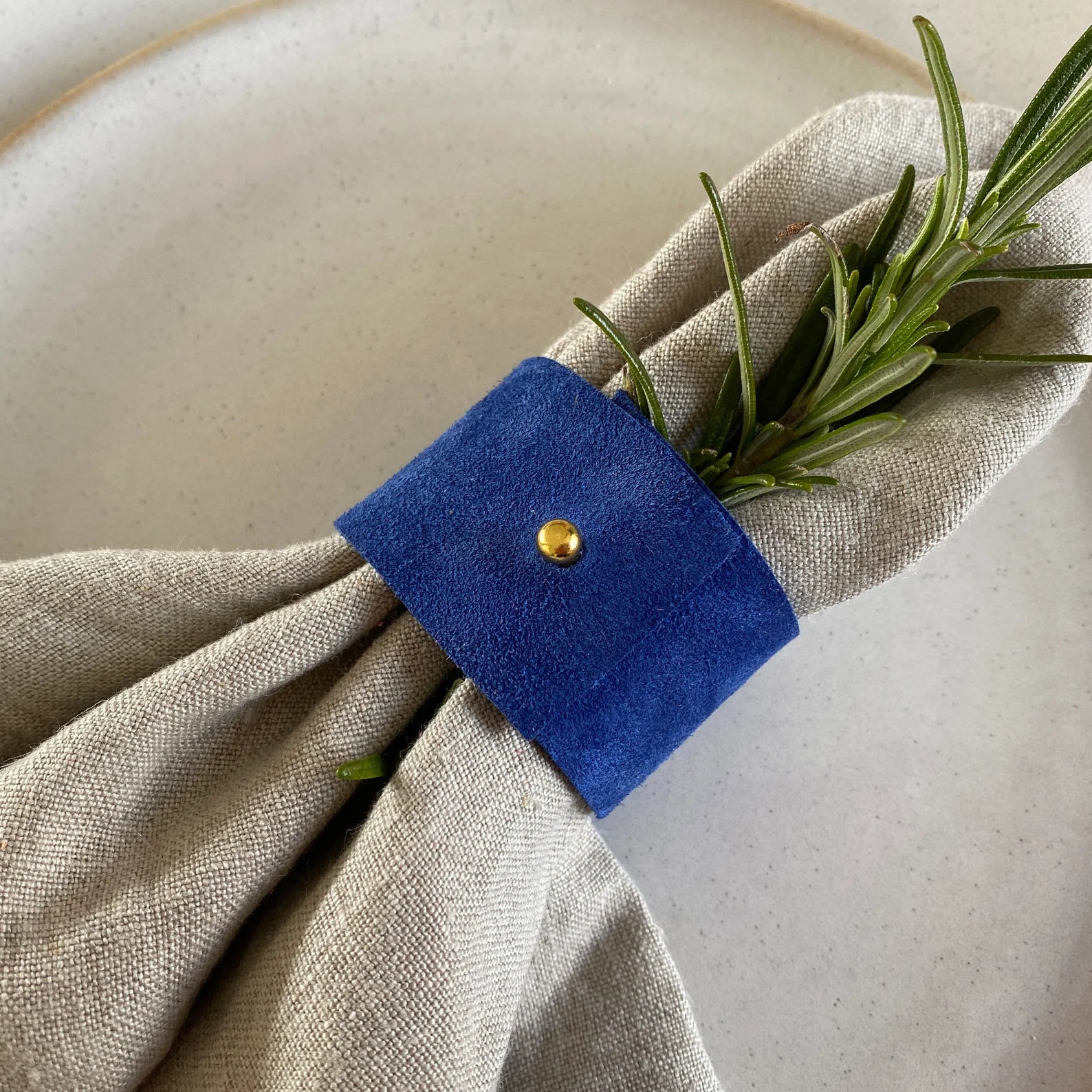 Ultramarine napkin ring.
