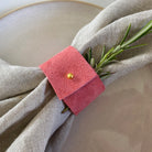 Coral Pink napkin ring.