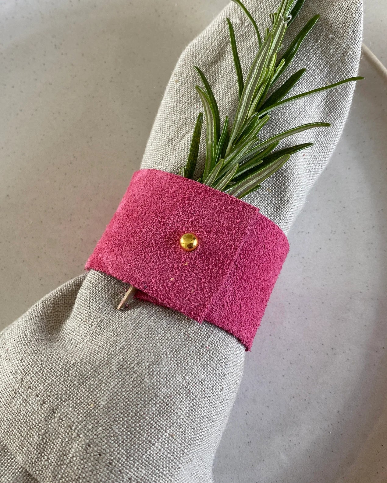 Fuchsia Pink napkin holder.