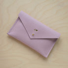 Baby Pink leather everyday purse with personalisation.