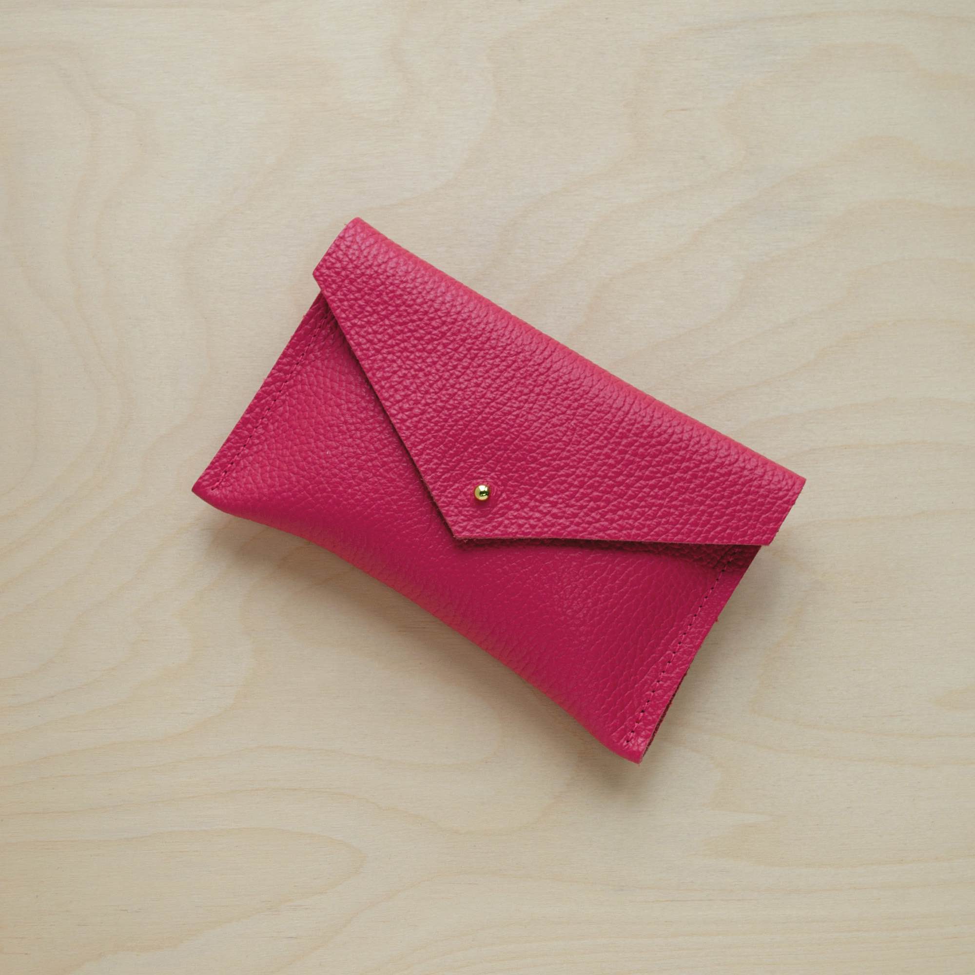 Raspberry Pink leather everyday purse.