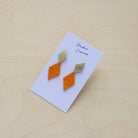 Alba Earrings in Shimmer Gold and Clementine Orange