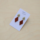 Alba Earrings in Crimson Red and Shimmer Gold