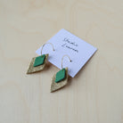 Bea Hoop Earrings in Jade Green