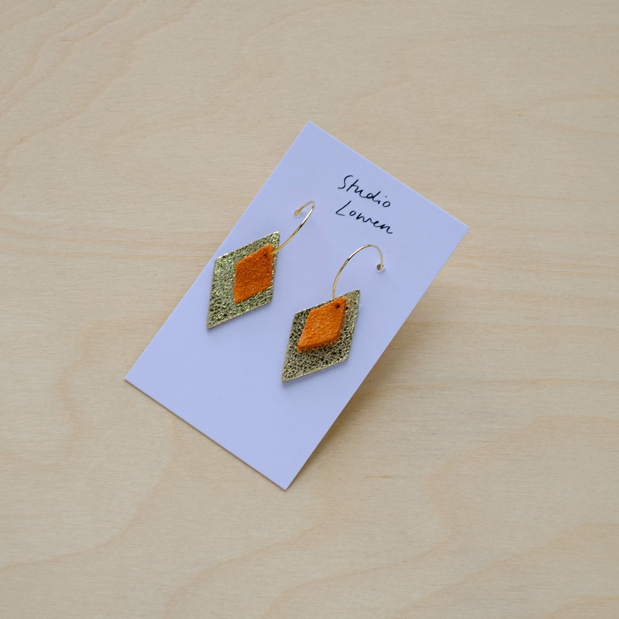Bea Hoop Earrings in Clementine Orange 