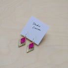 Bea Hoop Earrings in Fuchsia Pink