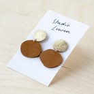 Bili Pop Earrings in Chestnut Brown