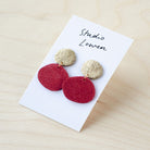 Bili Pop Earrings in Crimson Red