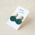 Bili Pop Earrings in Moss Green