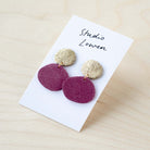 Bili Pop Earrings in Plum Purple