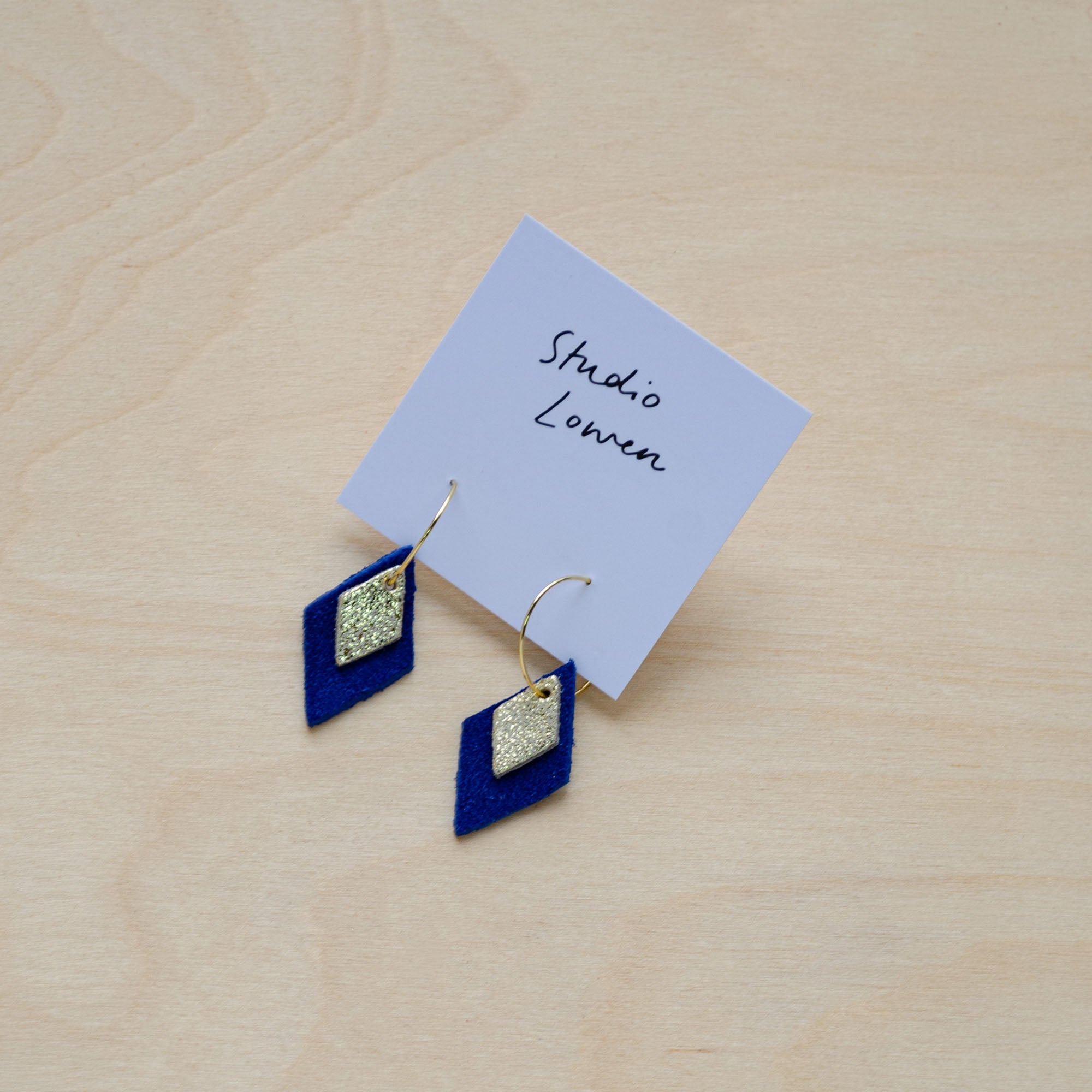 Lia Hoop Earrings in Ultramarine Blue