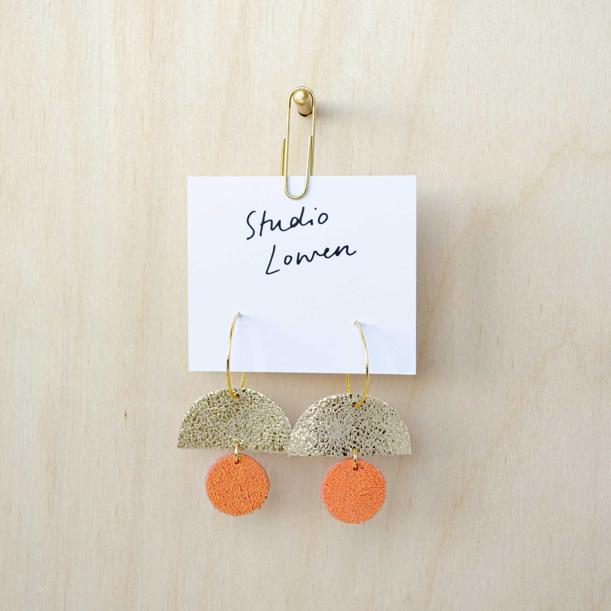 Sunrise Hoops in Clementine Orange