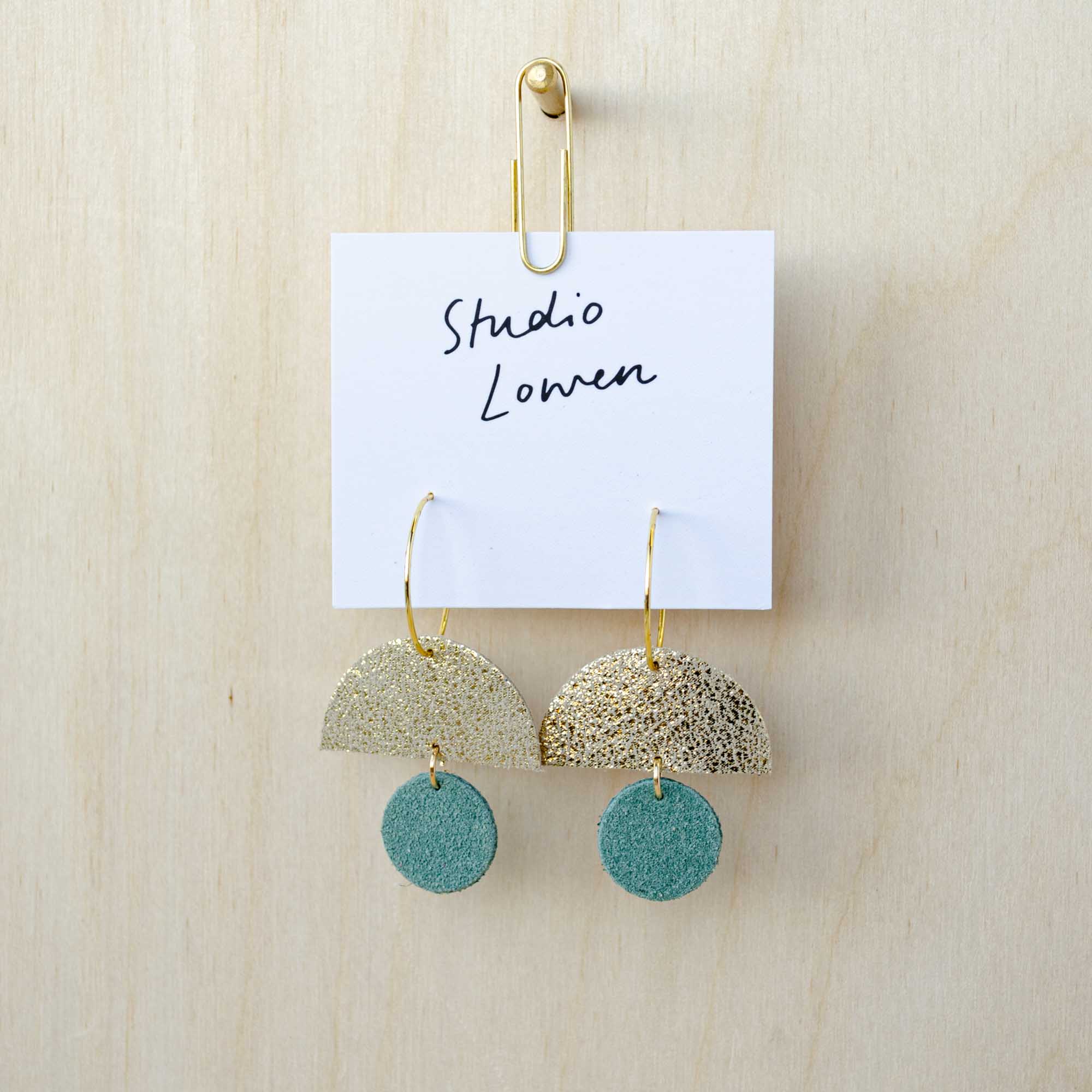 Sunrise Hoops in Mint Green