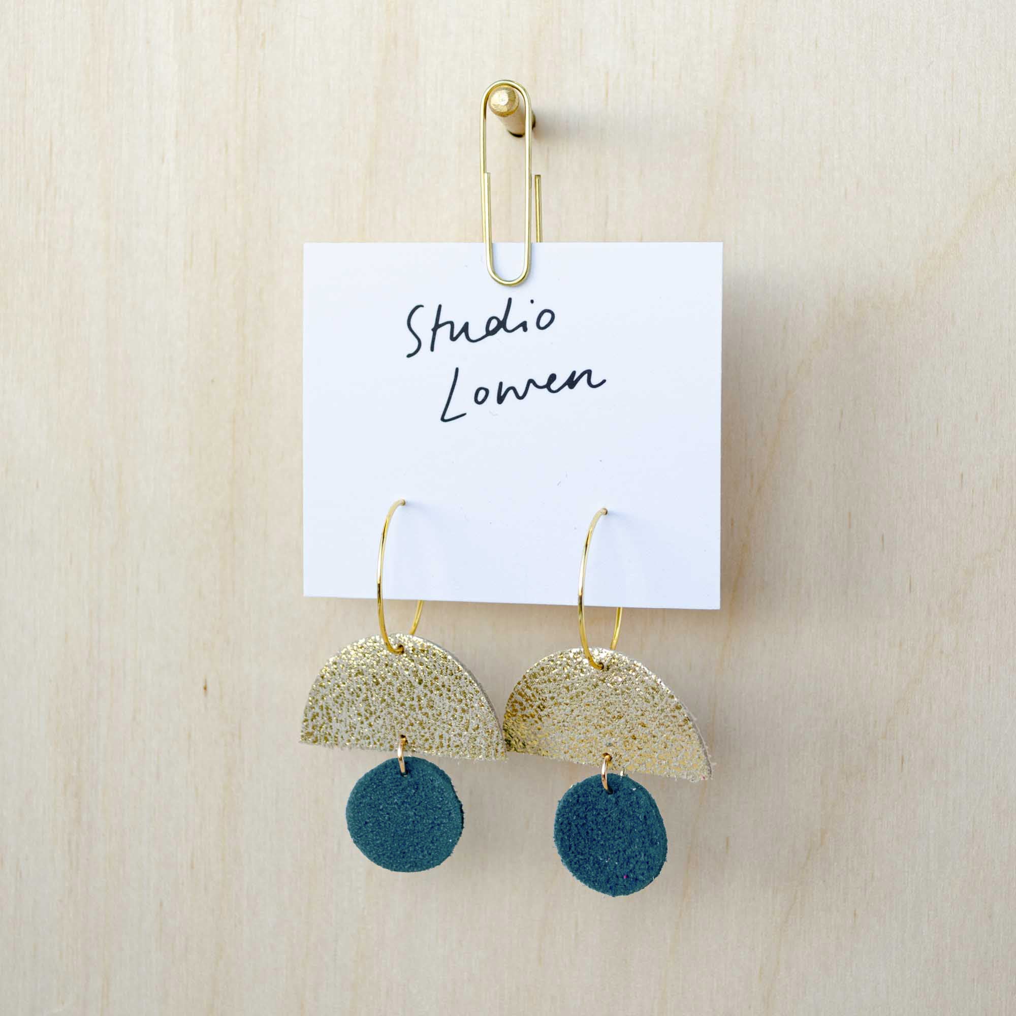 Sunrise Hoops in Teal